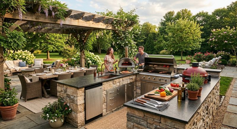 Outdoor Kitchen Construction in Pearland, TX