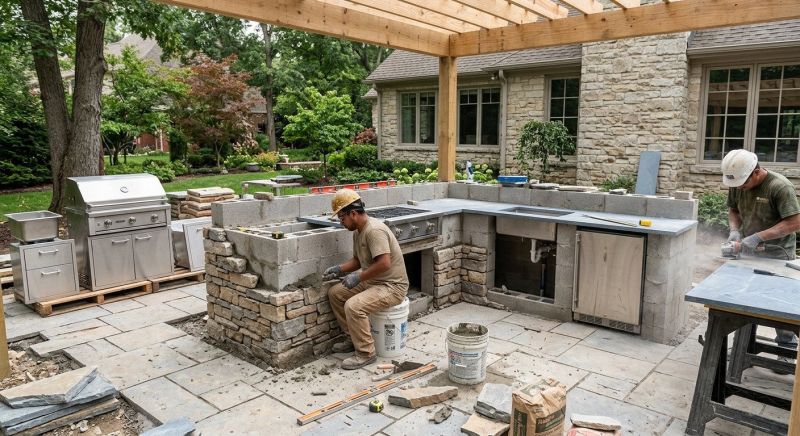 Outdoor Kitchen Construction in Katy, TX