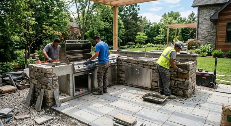 Outdoor Kitchen Installation in Katy, TX